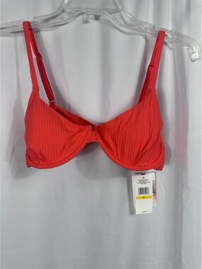 Jessica Simpson Hot Coral Bikini Top Size Medium